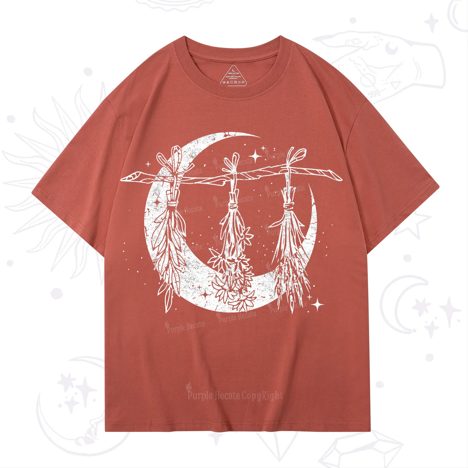 Purplehecate Witchy Moon Herbs T-Shirt