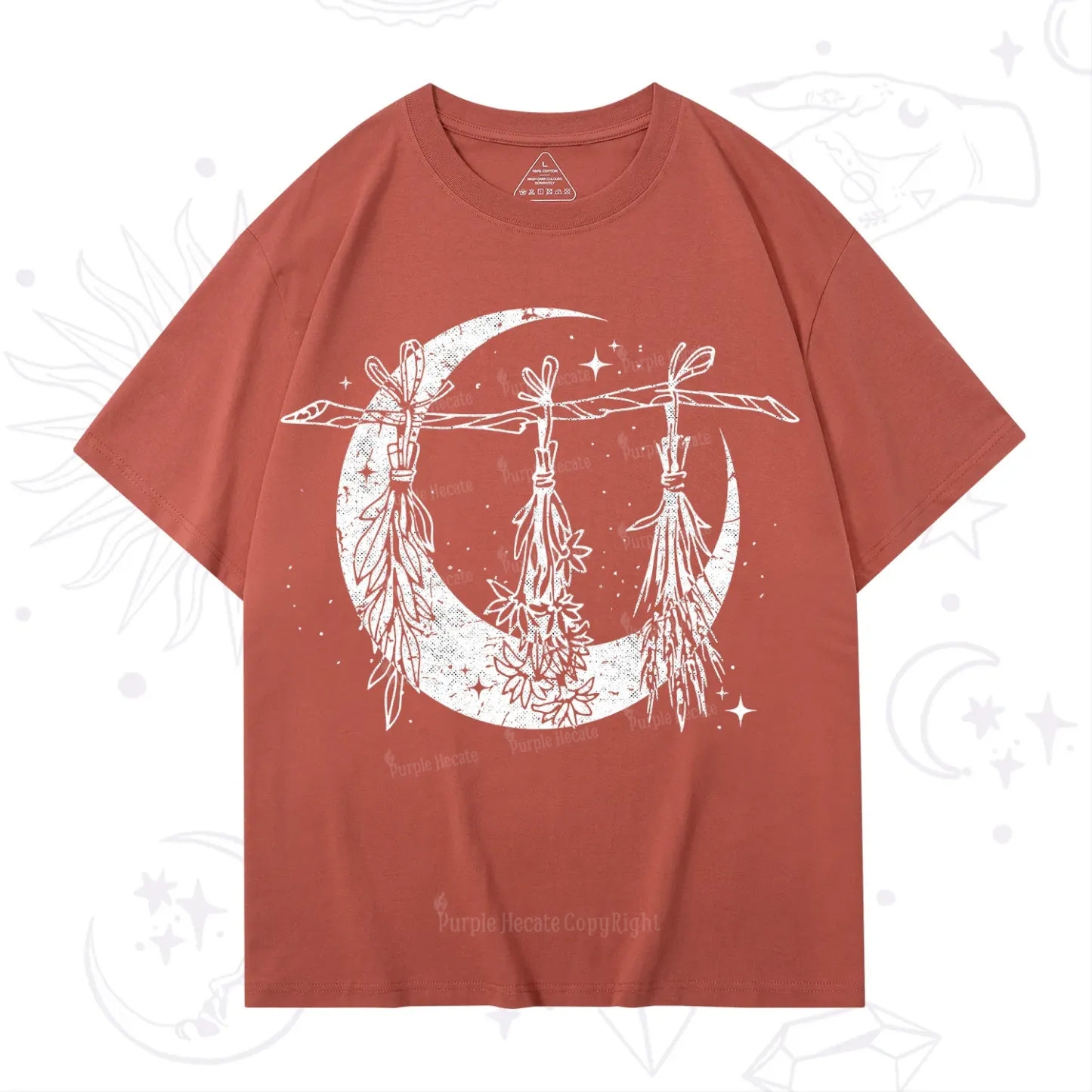 Purplehecate Witchy Moon Herbs T-Shirt