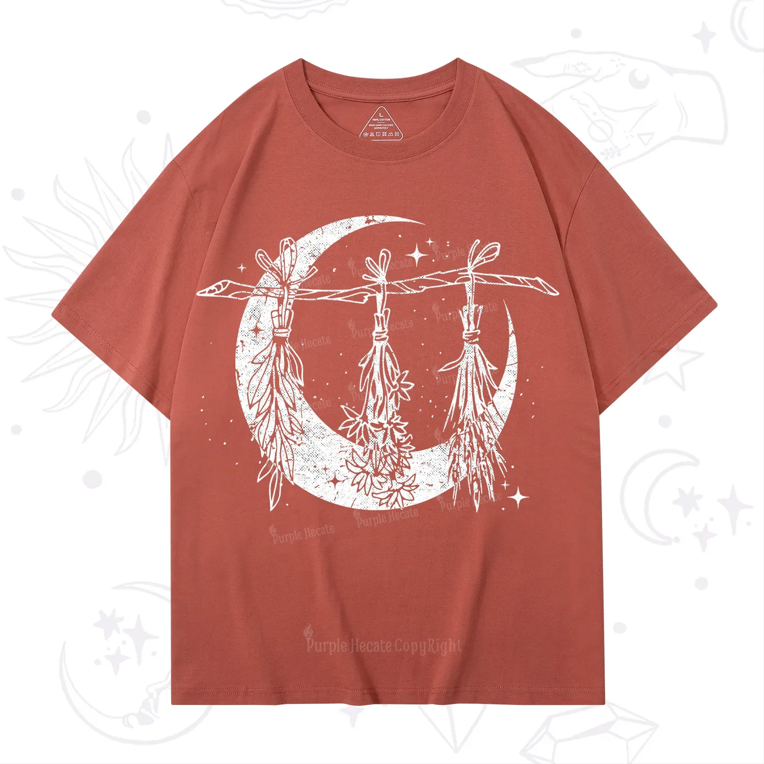 Purplehecate Witchy Moon Herbs T-Shirt