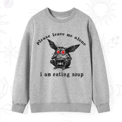 Purplehecate Mothman Eating Soup Sweatshirt