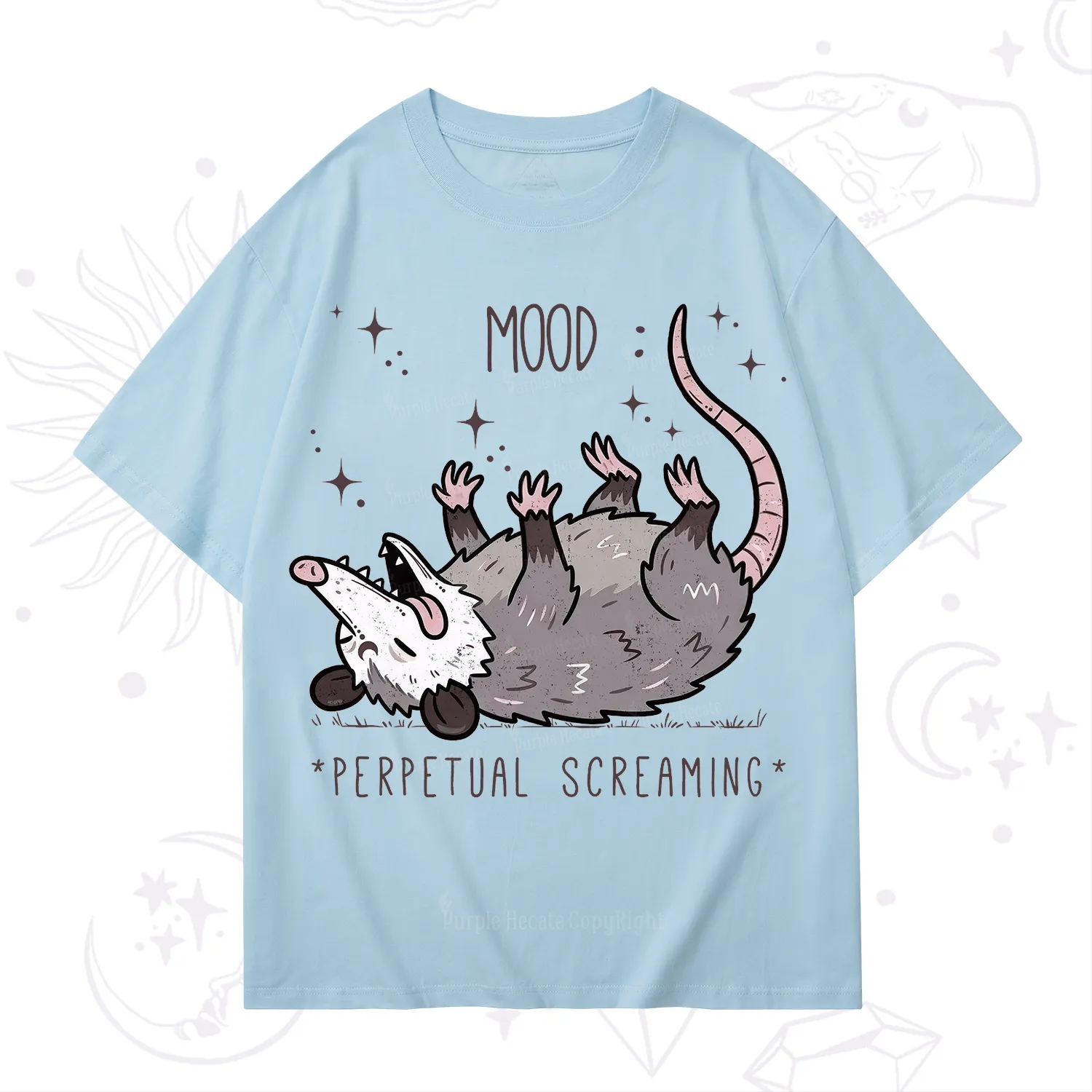 Purplehecate Mood Perpetual Screaming Opossum T-Shirt