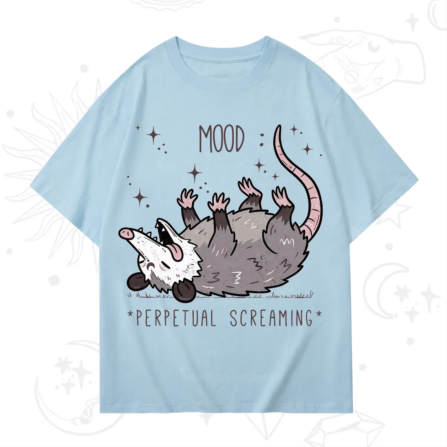 Purplehecate Mood Perpetual Screaming Opossum T-Shirt