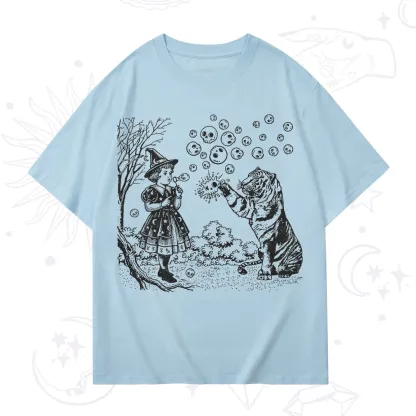 Purplehecate Girl and Tiger T-Shirt