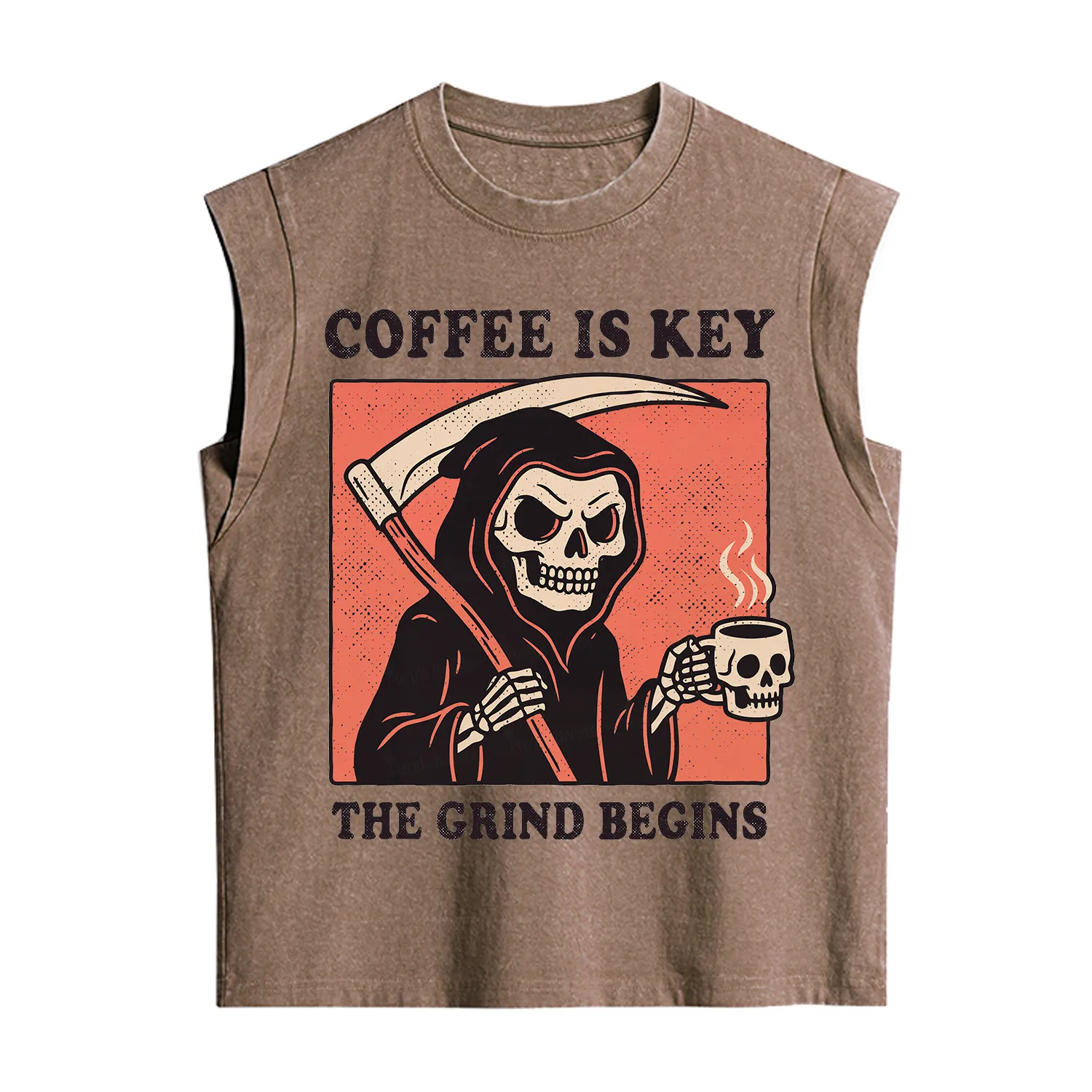 Purplehecate Coffee Is Key The Grind Begins Vintage Washed Tank