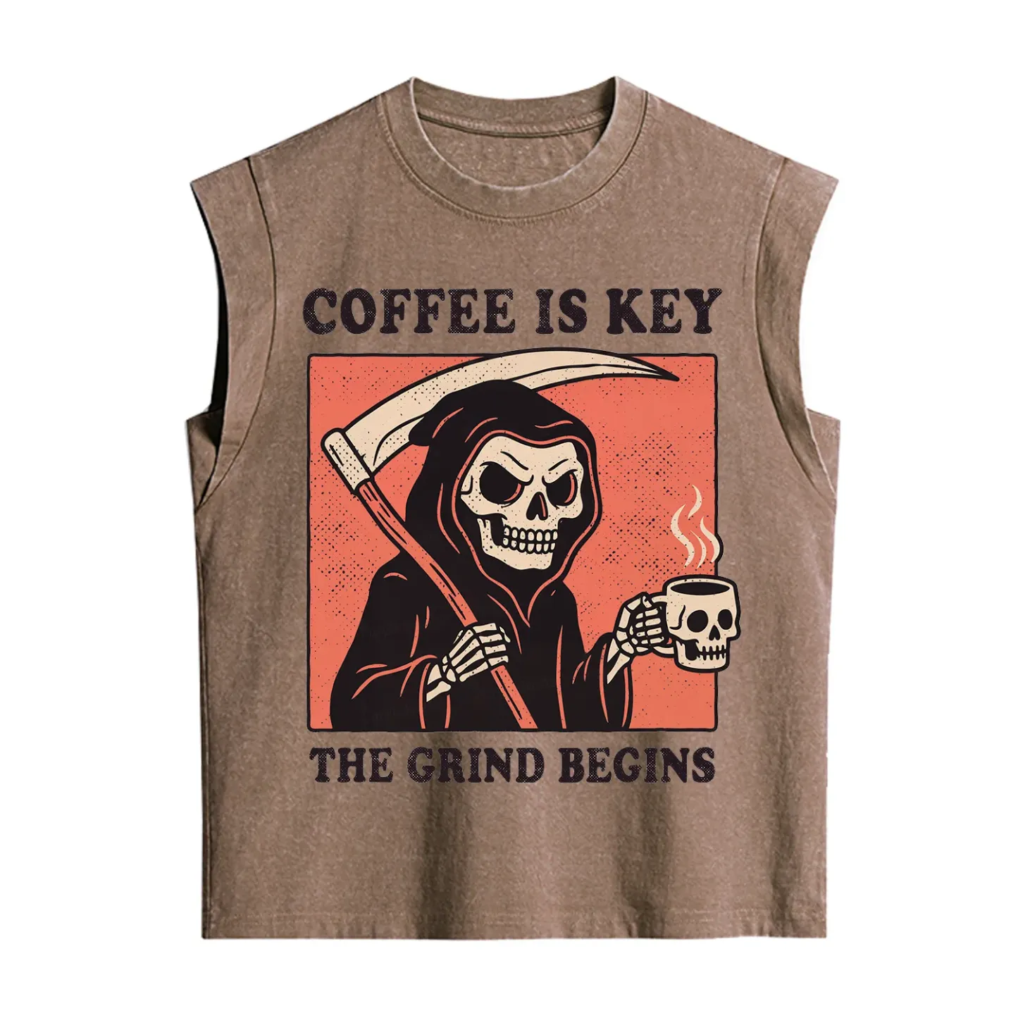 Purplehecate Coffee Is Key The Grind Begins Vintage Washed Tank