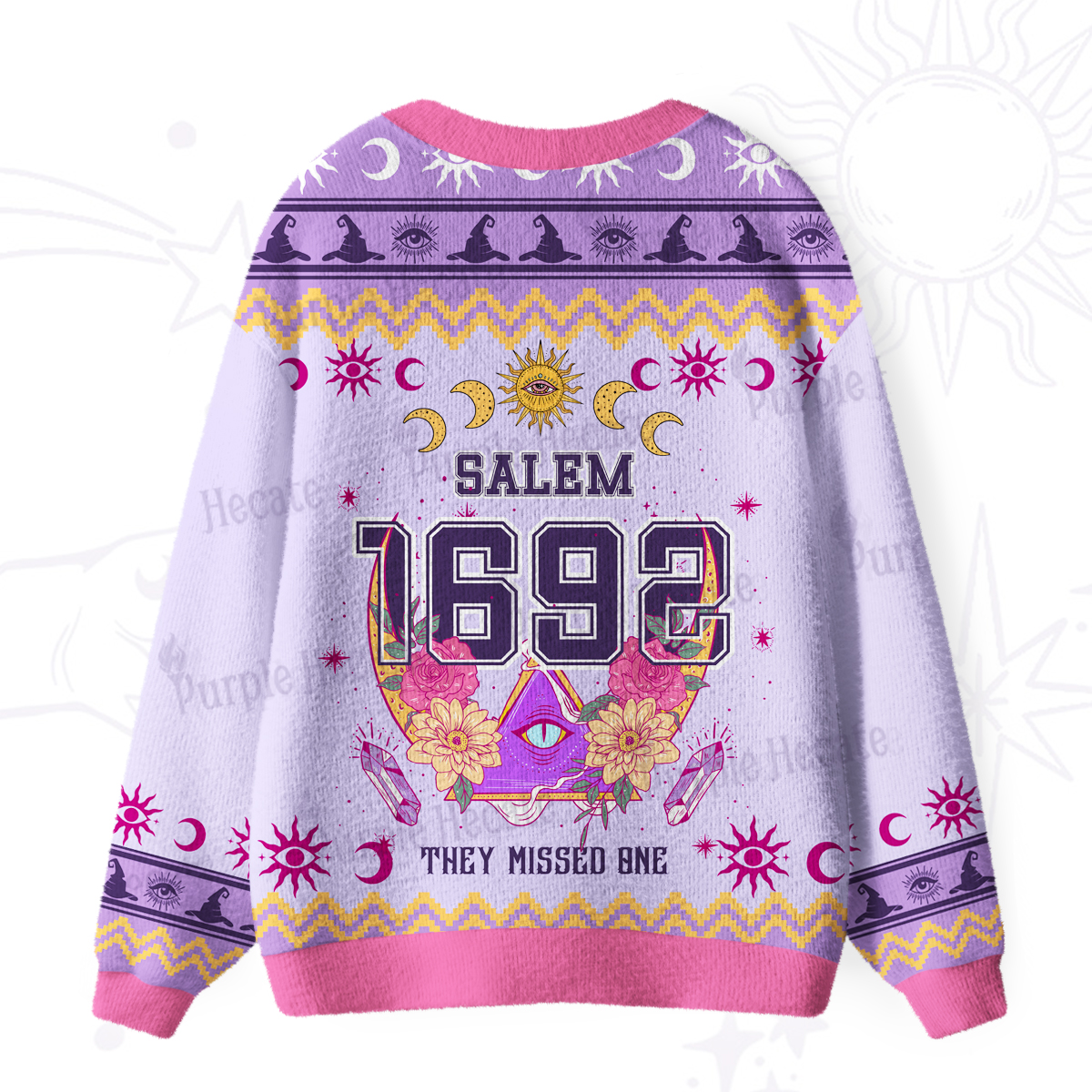 Purplehecate Salem 1692 They Missed One Ugly Cardigan Sweaters