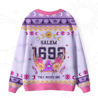 Purplehecate Salem 1692 They Missed One Ugly Cardigan Sweaters