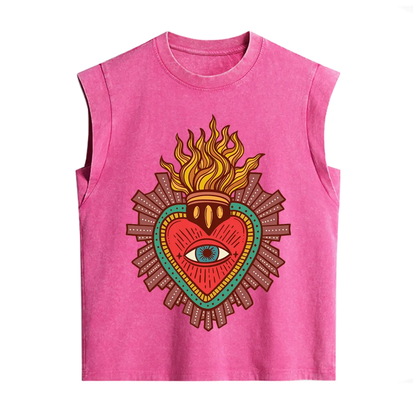 Purplehecate Sacred Heart Vintage Washed Tank