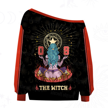 Purplehecate The Witch Off The Shoulder Graphic Jersey