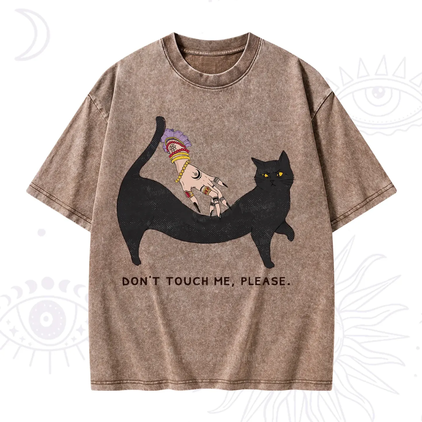 Purplehecate Don't Touch Me Washed T-Shirt