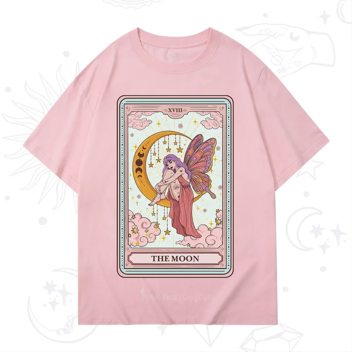 Purplehecate The Moon Tarot T-Shirt