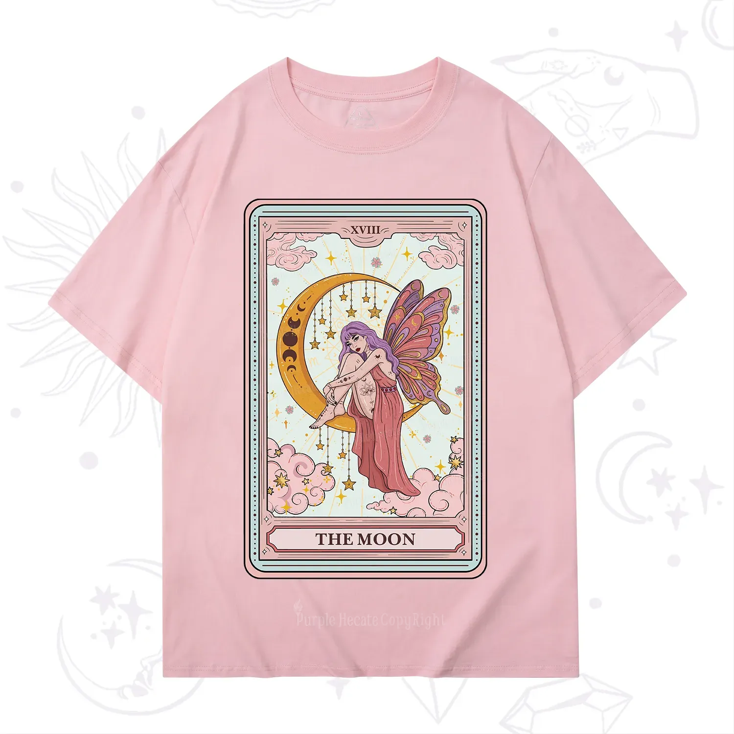 Purplehecate The Moon Tarot T-Shirt