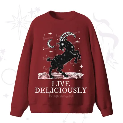 Purplehecate Live Deliciously Fuzzy Ugly Sweater