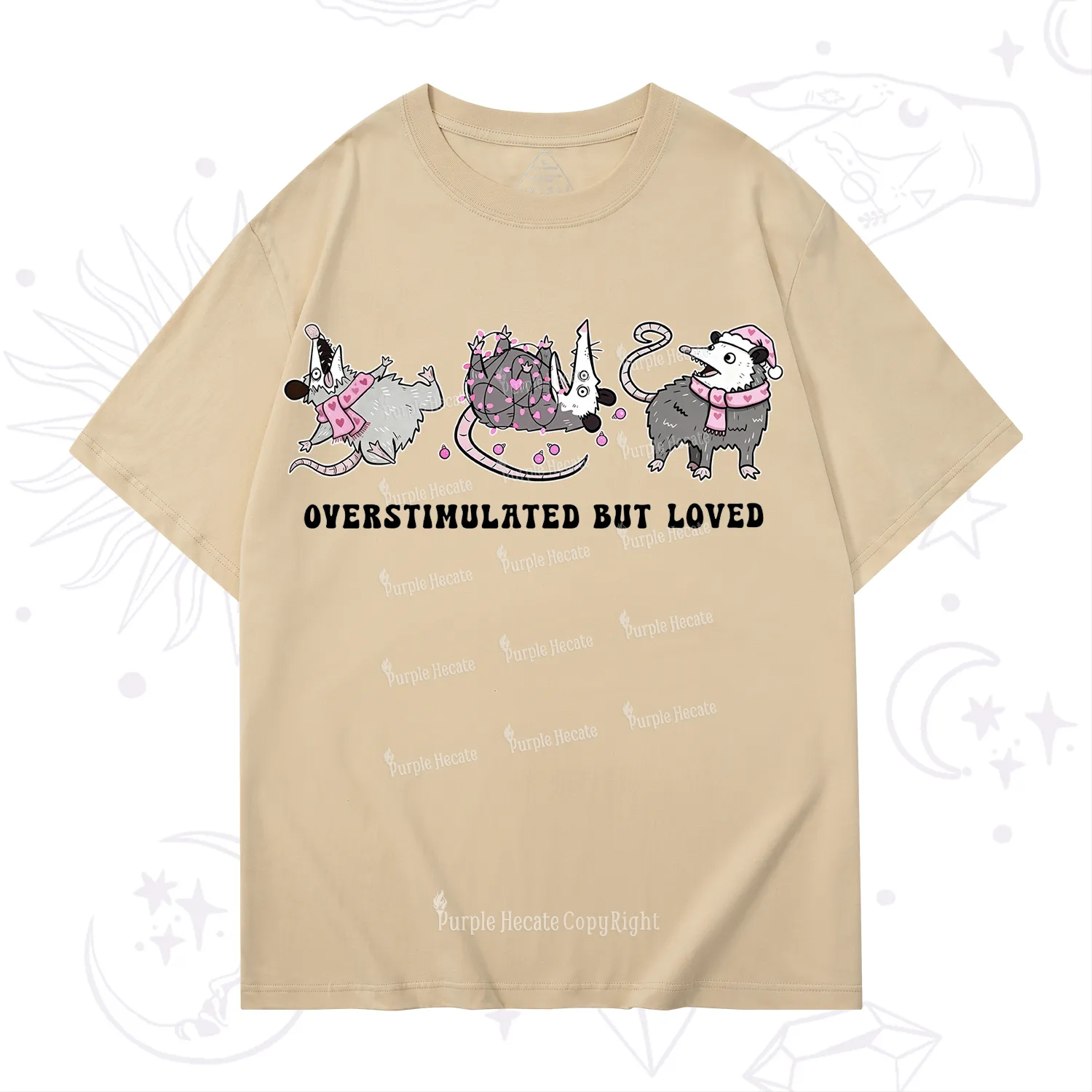 Purplehecate Overstimulated But Loved Valentine T-Shirt