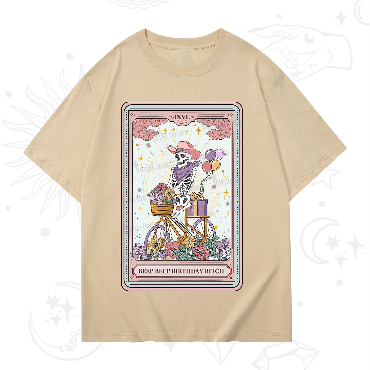 Purplehecate The Beep Beep Birthday Bitch Tarot T-Shirt