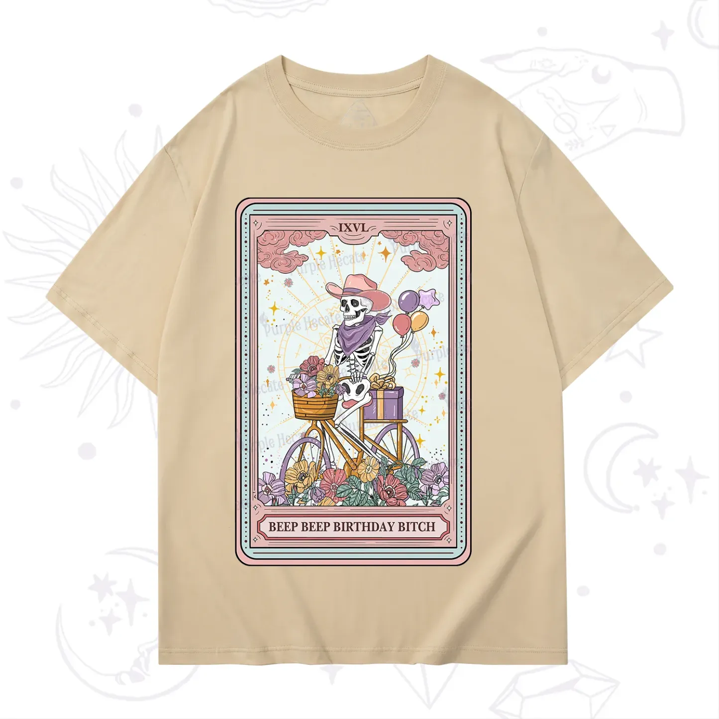 Purplehecate The Beep Beep Birthday Bitch Tarot T-Shirt
