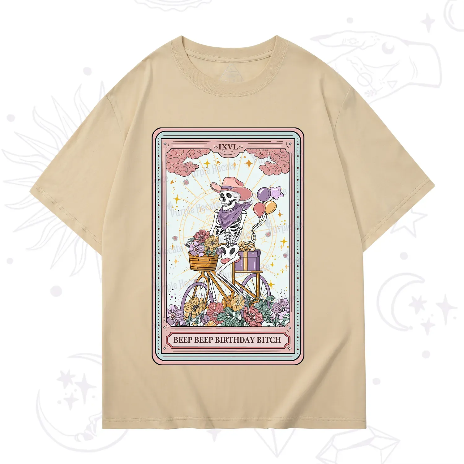 Purplehecate The Beep Beep Birthday Bitch Tarot T-Shirt