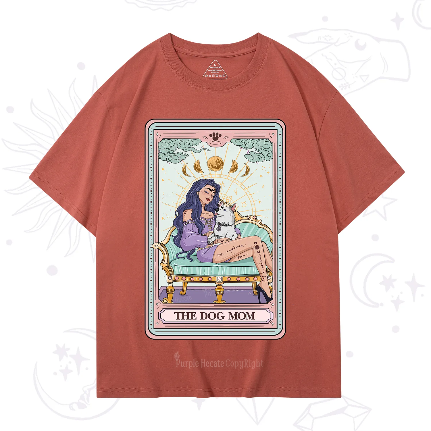 Purplehecate The Dog Mom Tarot Card T-Shirt