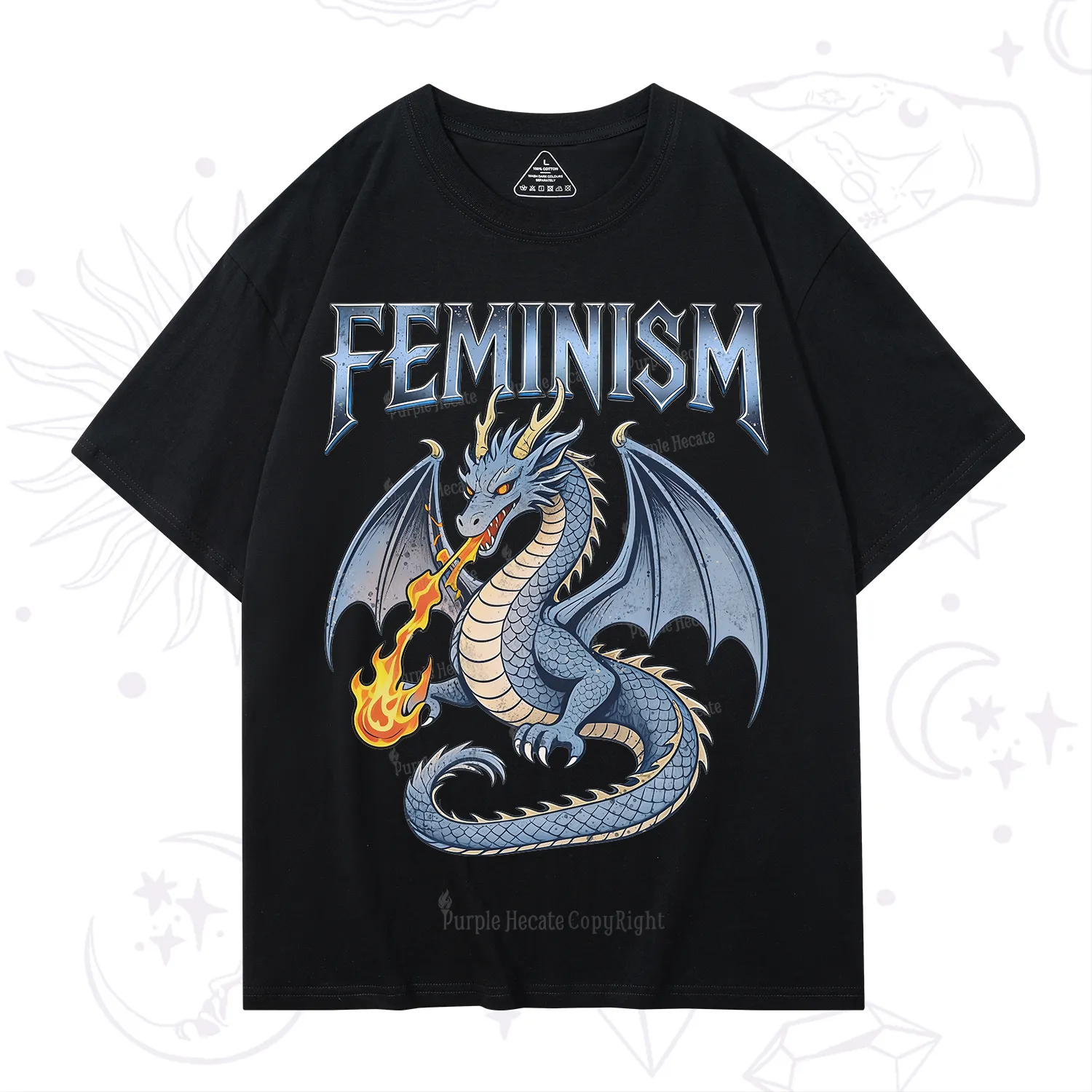Purplehecate Feminism Dragon Fantasy T-Shirt