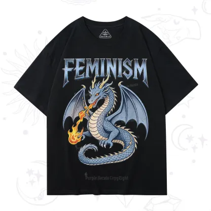 Purplehecate Feminism Dragon Fantasy T-Shirt