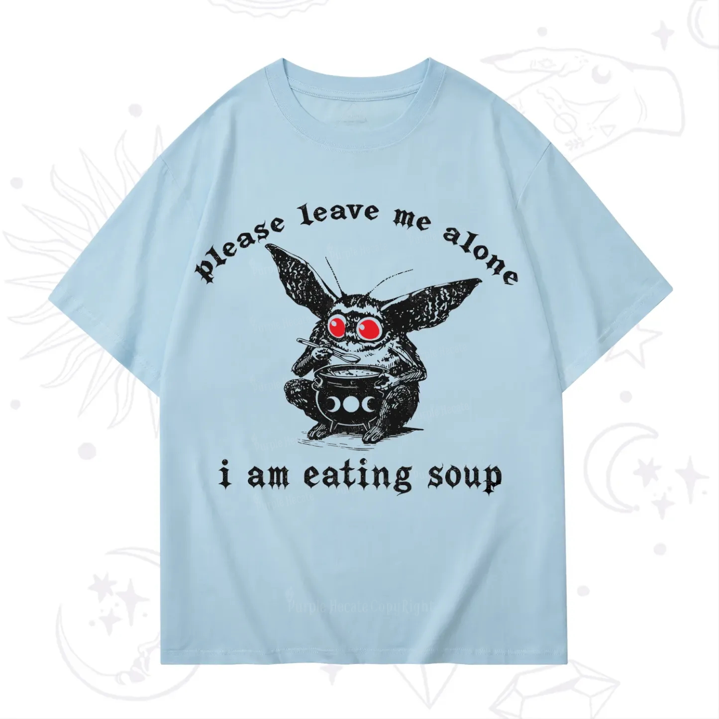 Purplehecate Mothman Eating Soup T-Shirt