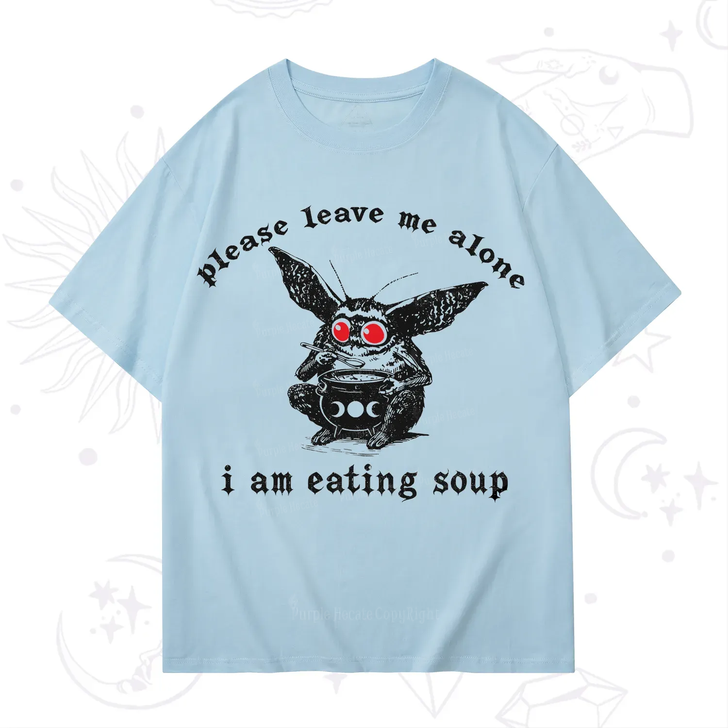 Purplehecate Mothman Eating Soup T-Shirt