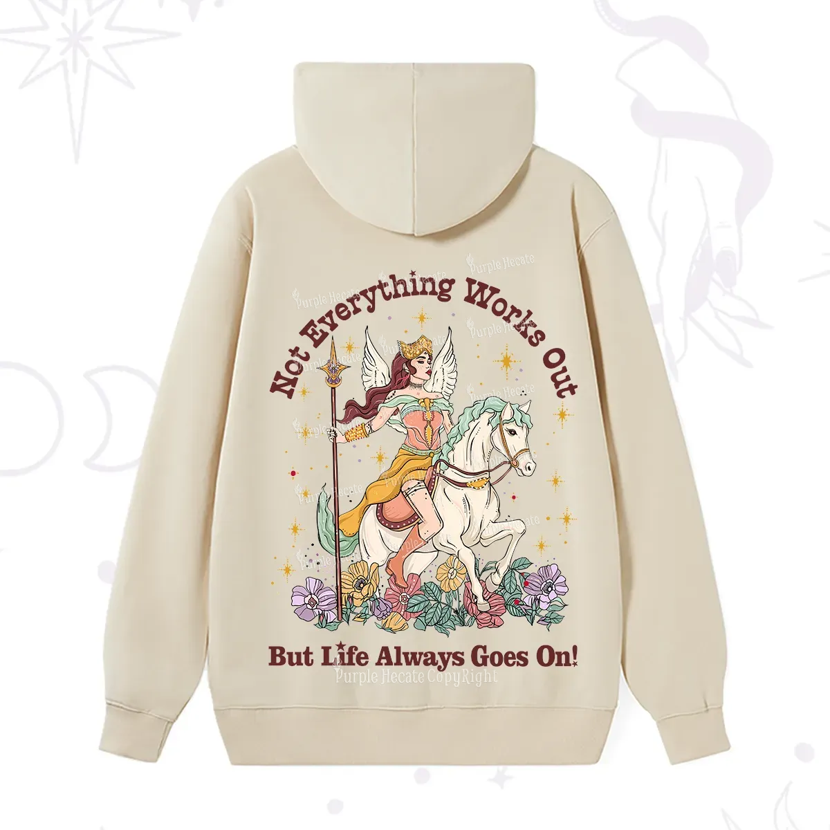 Purplehecate Not Everything Works Out But Life Always Goes On Hoodie