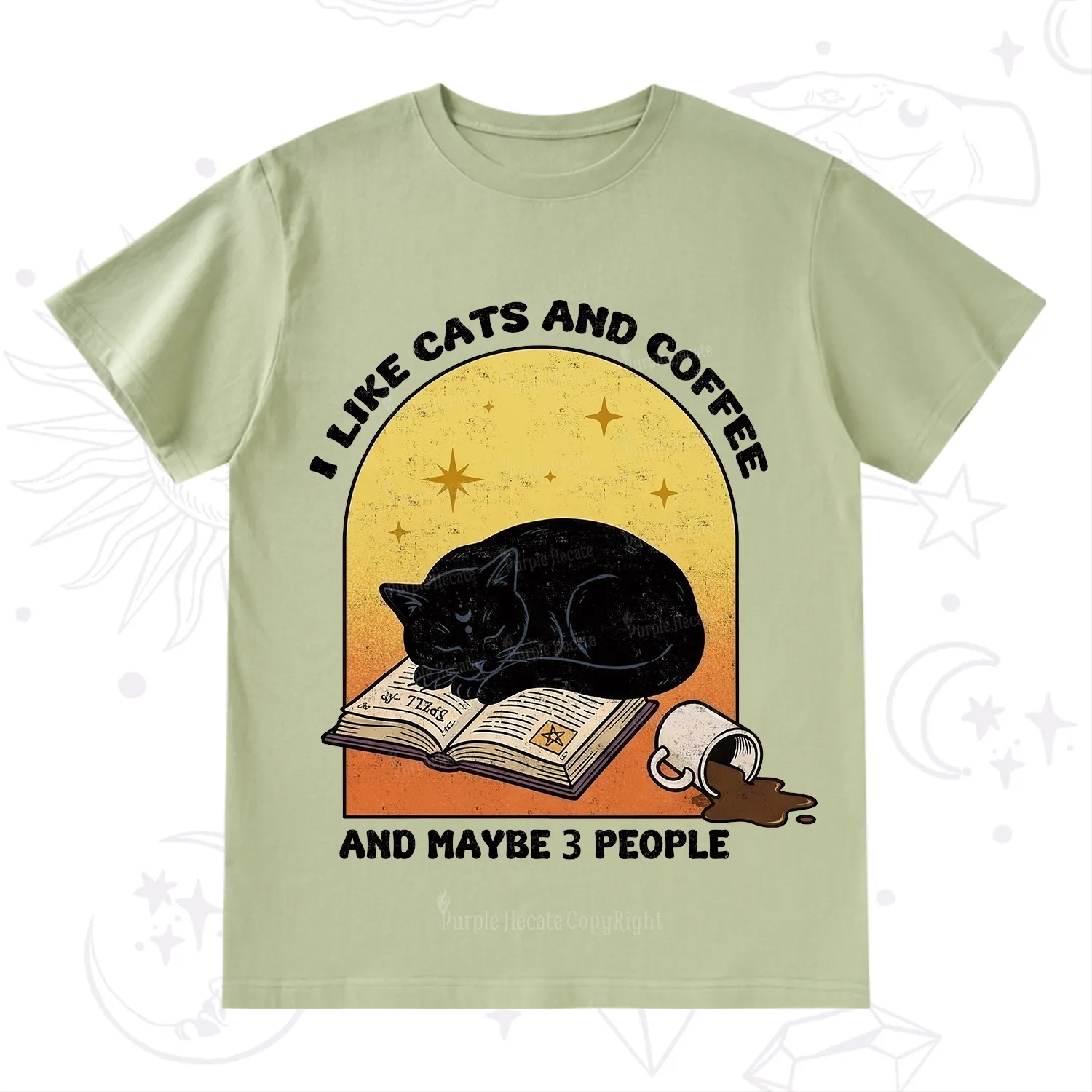 Purplehecate I Like Cats And Coffee T-Shirt