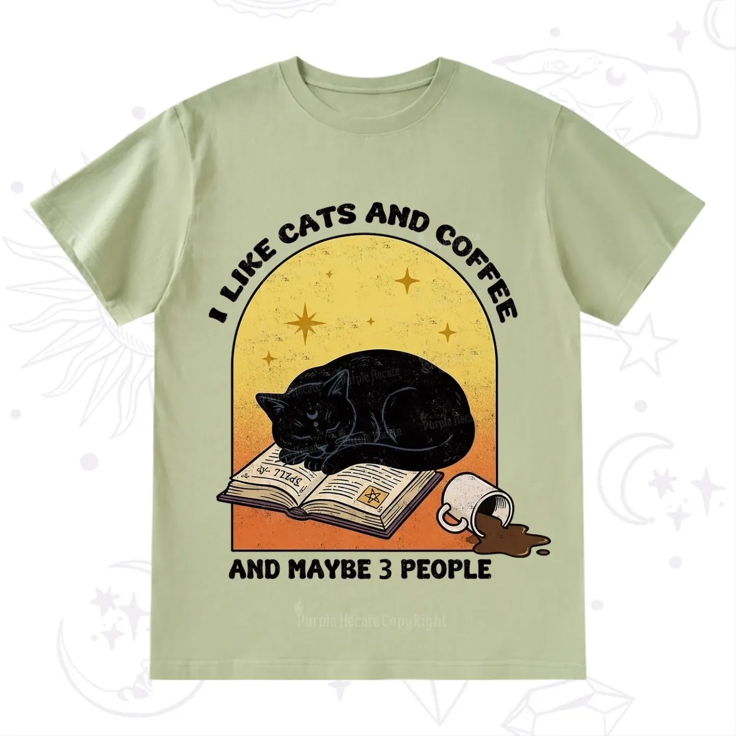 Purplehecate I Like Cats And Coffee T-Shirt