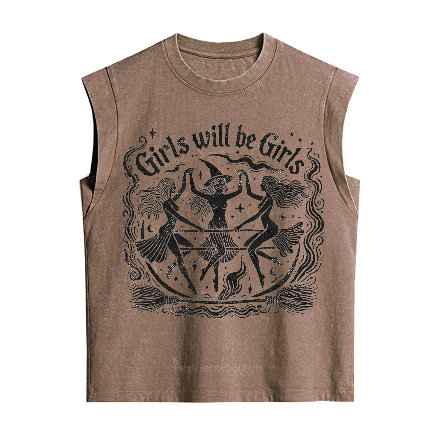 Purplehecate Girls Will Be Girls Vintage Washed Tank