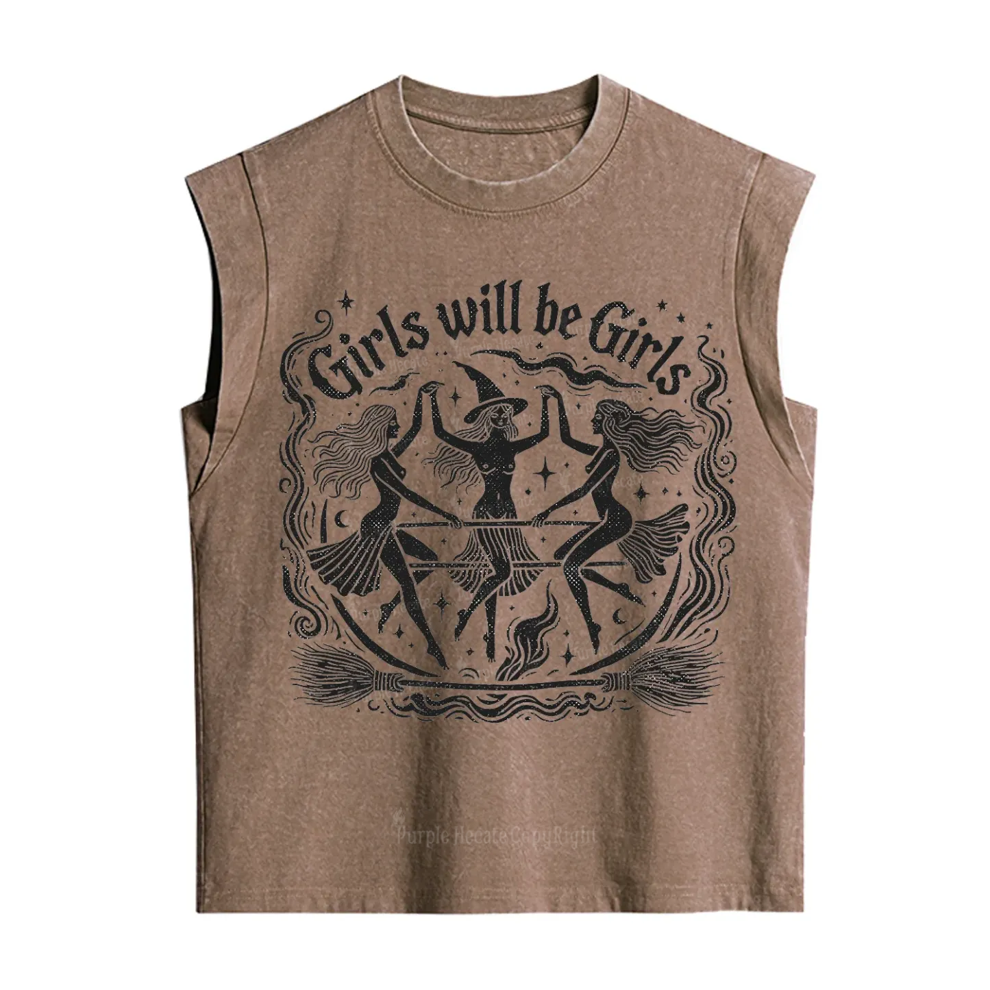 Purplehecate Girls Will Be Girls Vintage Washed Tank