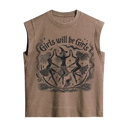 Purplehecate Girls Will Be Girls Vintage Washed Tank