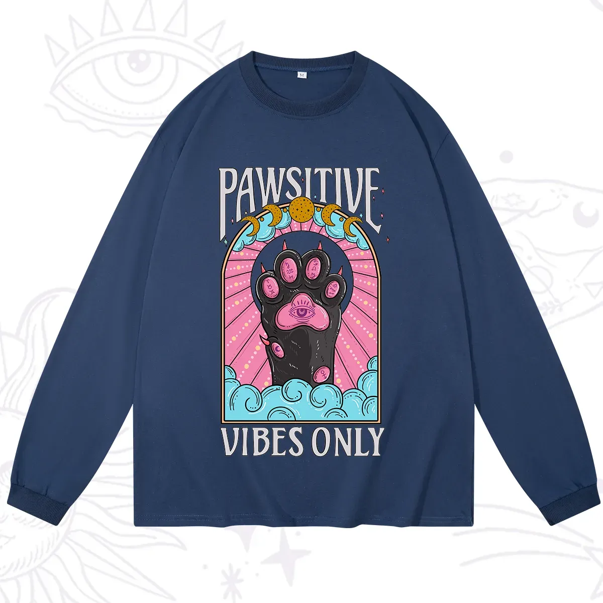Purplehecate Pawsitive Vibes Only Long Sleeve T-Shirt
