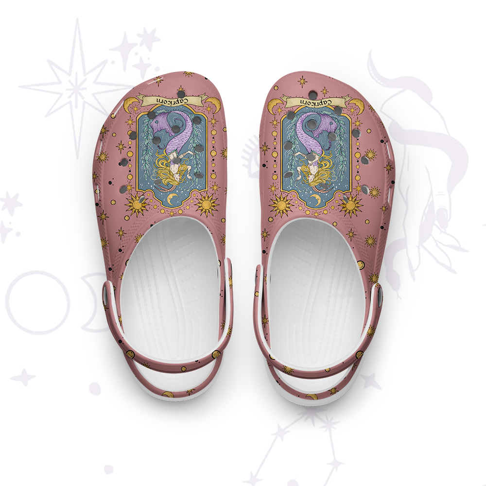 Purplehecate Capricorn Zodiac Rubber Clogs