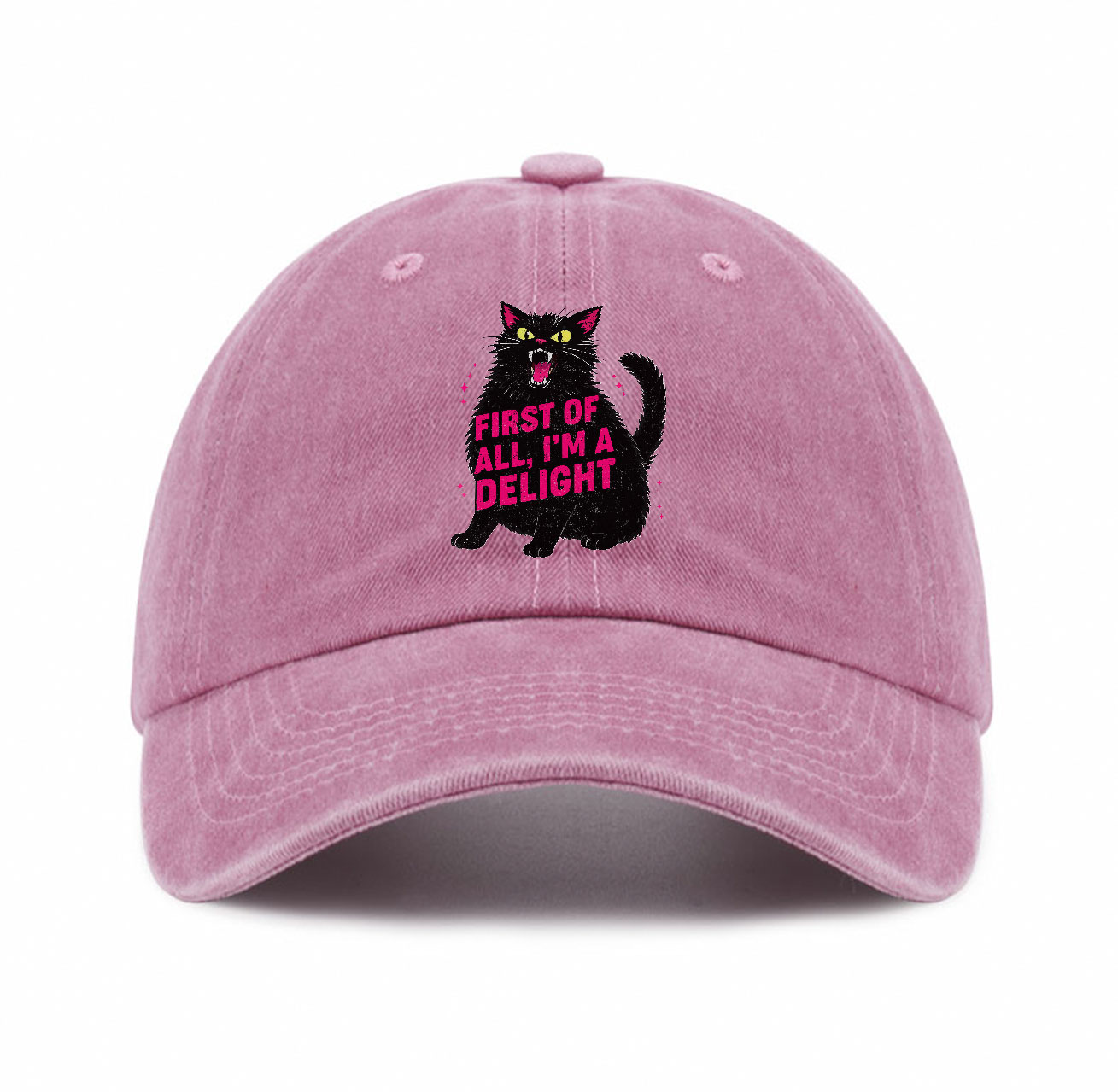 Purplehecate First Of All I'm A Delight Cat Baseball Cap