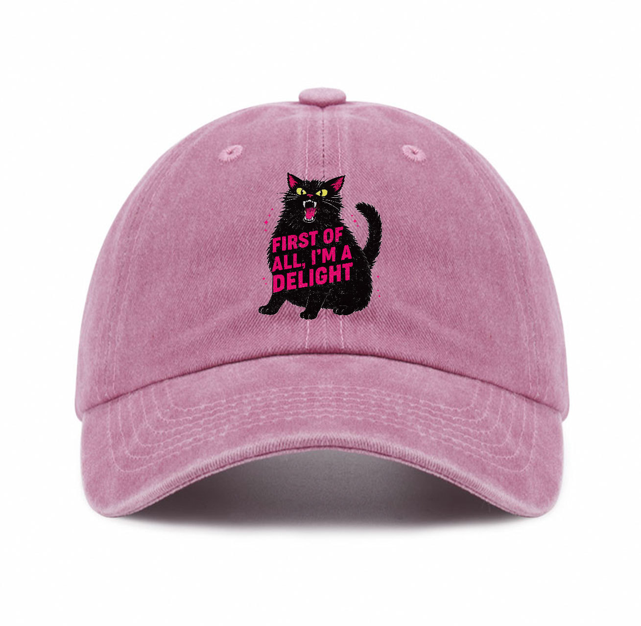 Purplehecate First Of All I'm A Delight Cat Baseball Cap
