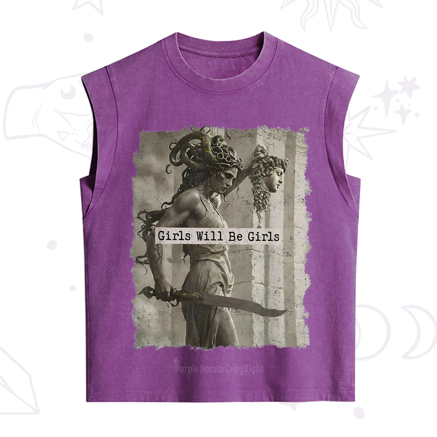 Purplehecate Medusa Girls Will Be Girls Vintage Washed Tank