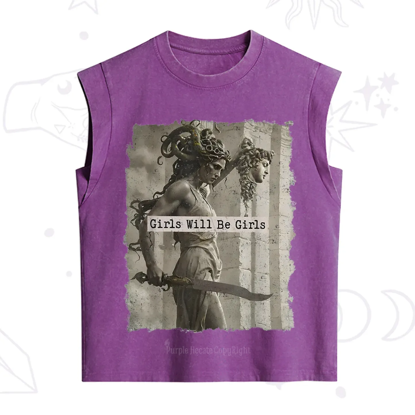 Purplehecate Medusa Girls Will Be Girls Vintage Washed Tank