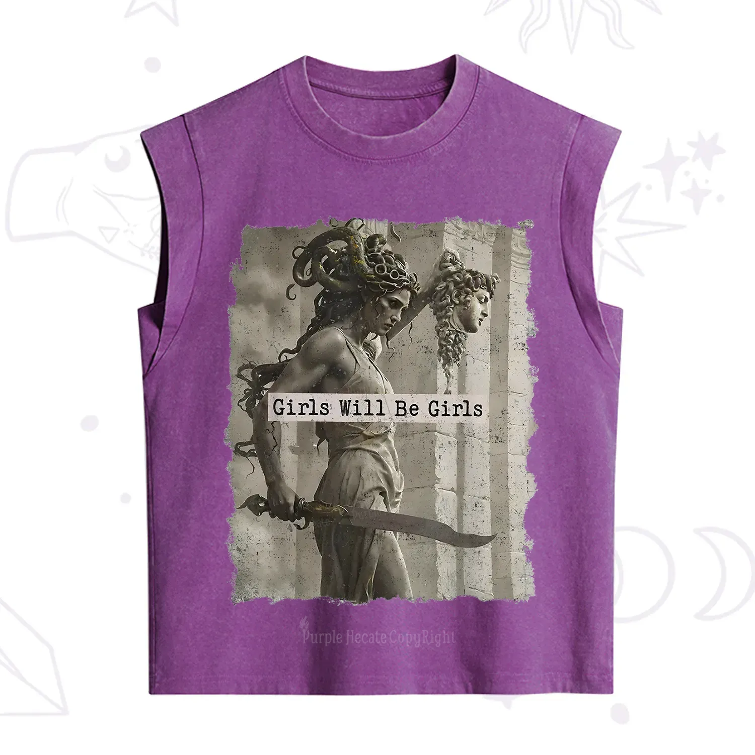 Purplehecate Medusa Girls Will Be Girls Vintage Washed Tank