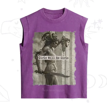 Purplehecate Medusa Girls Will Be Girls Vintage Washed Tank