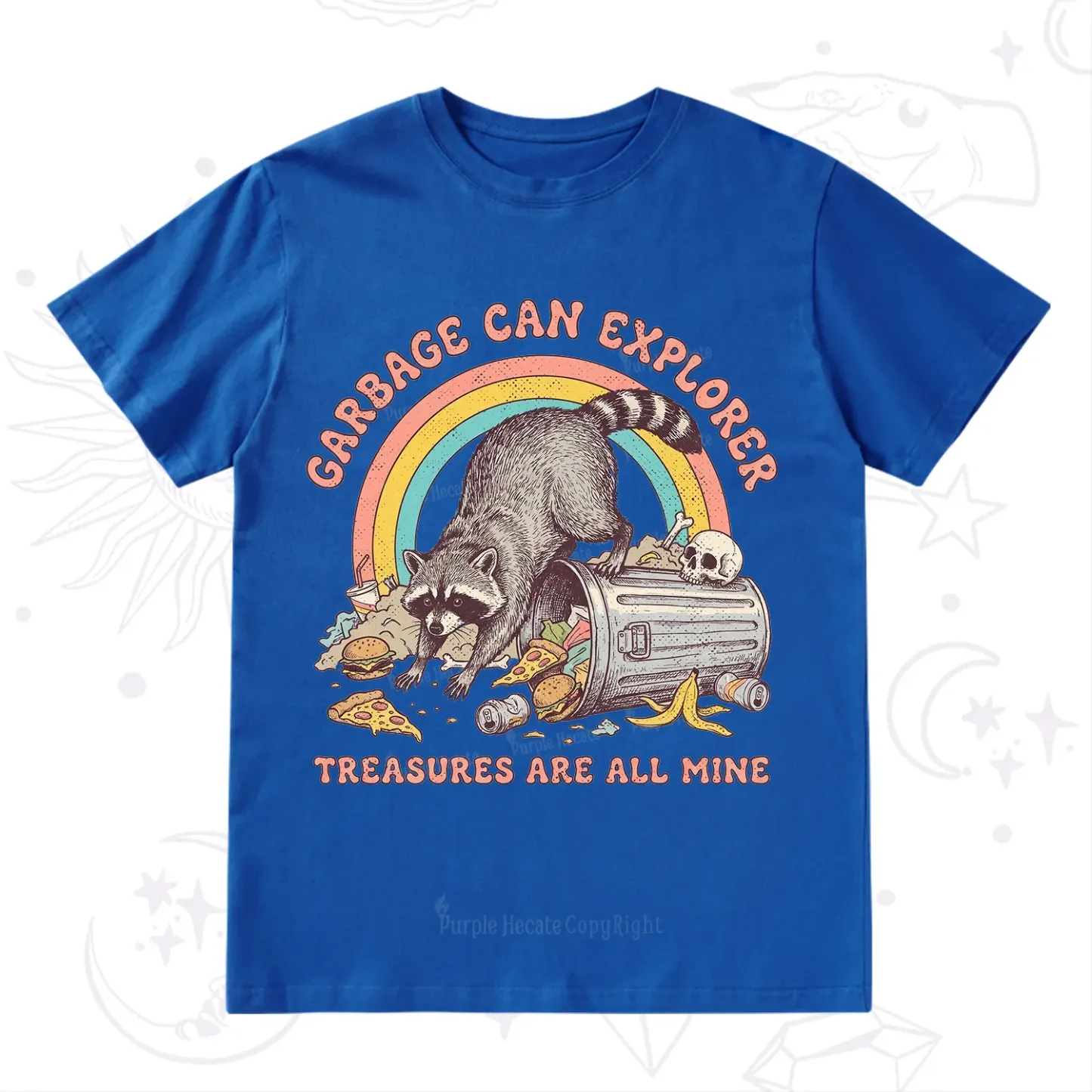 Purplehecate Garbage Can Explorer Raccoon T-Shirt