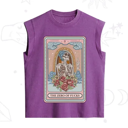 Purplehecate The Zero Of Fucks Tarot Card Vintage Washed Tank
