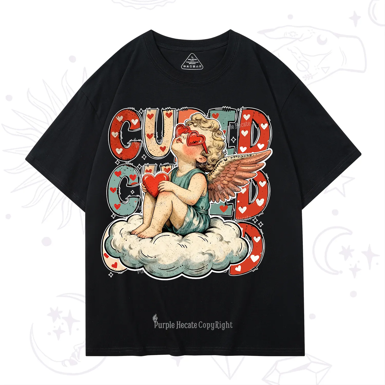 Purplehecate Retro Cupid Vibes Valentine T-Shirt