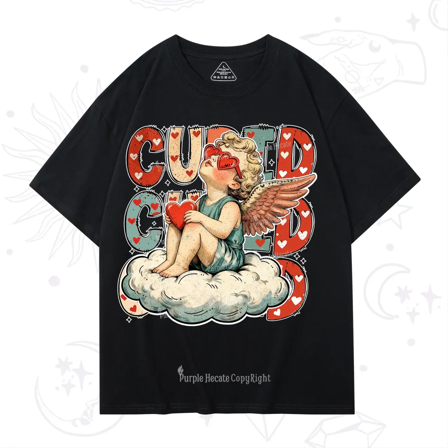 Purplehecate Retro Cupid Vibes Valentine T-Shirt