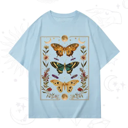 Purplehecate Sun and Moon Butterfly T-Shirt