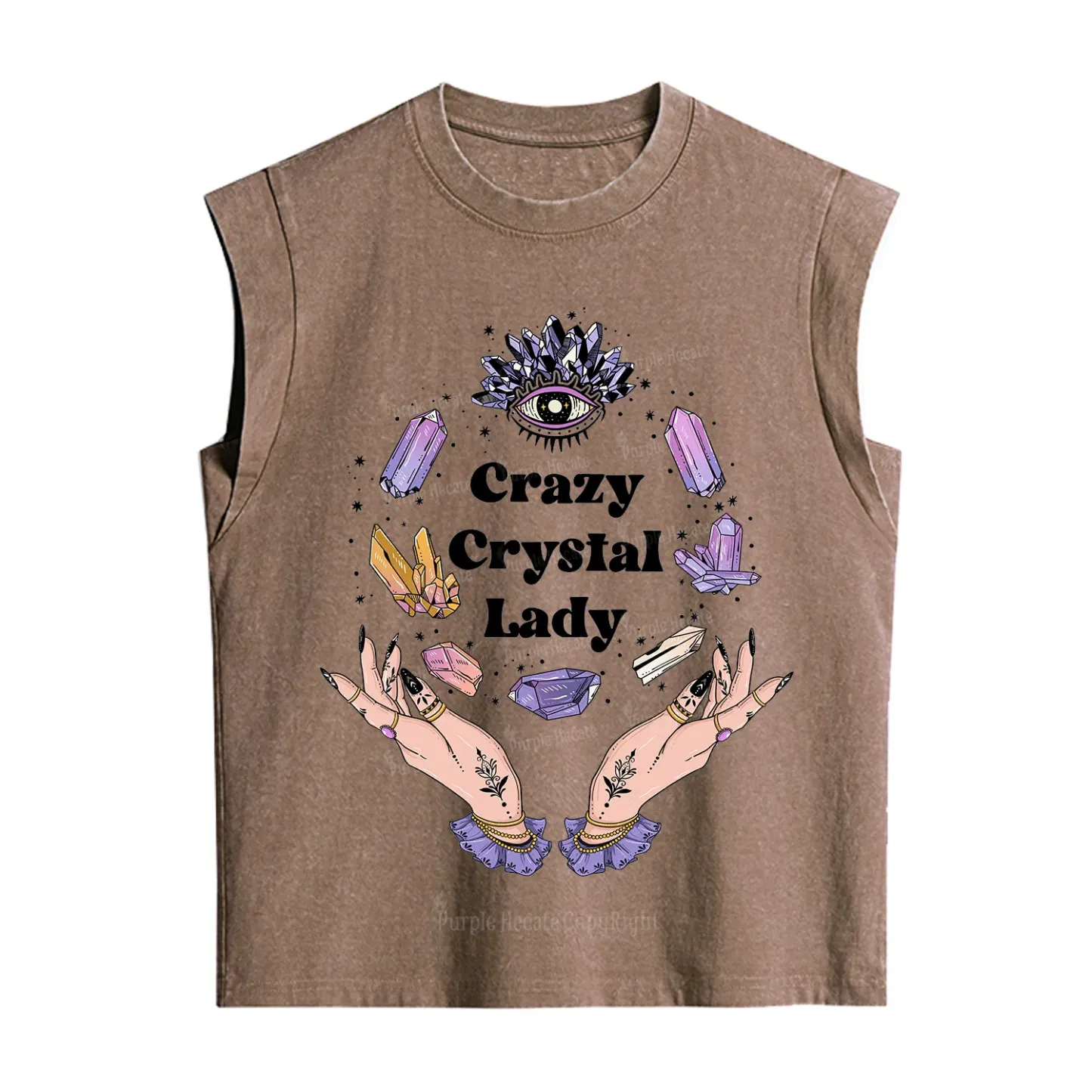 Purplehecate Crazy Crystal Lady Vintage Washed Tank