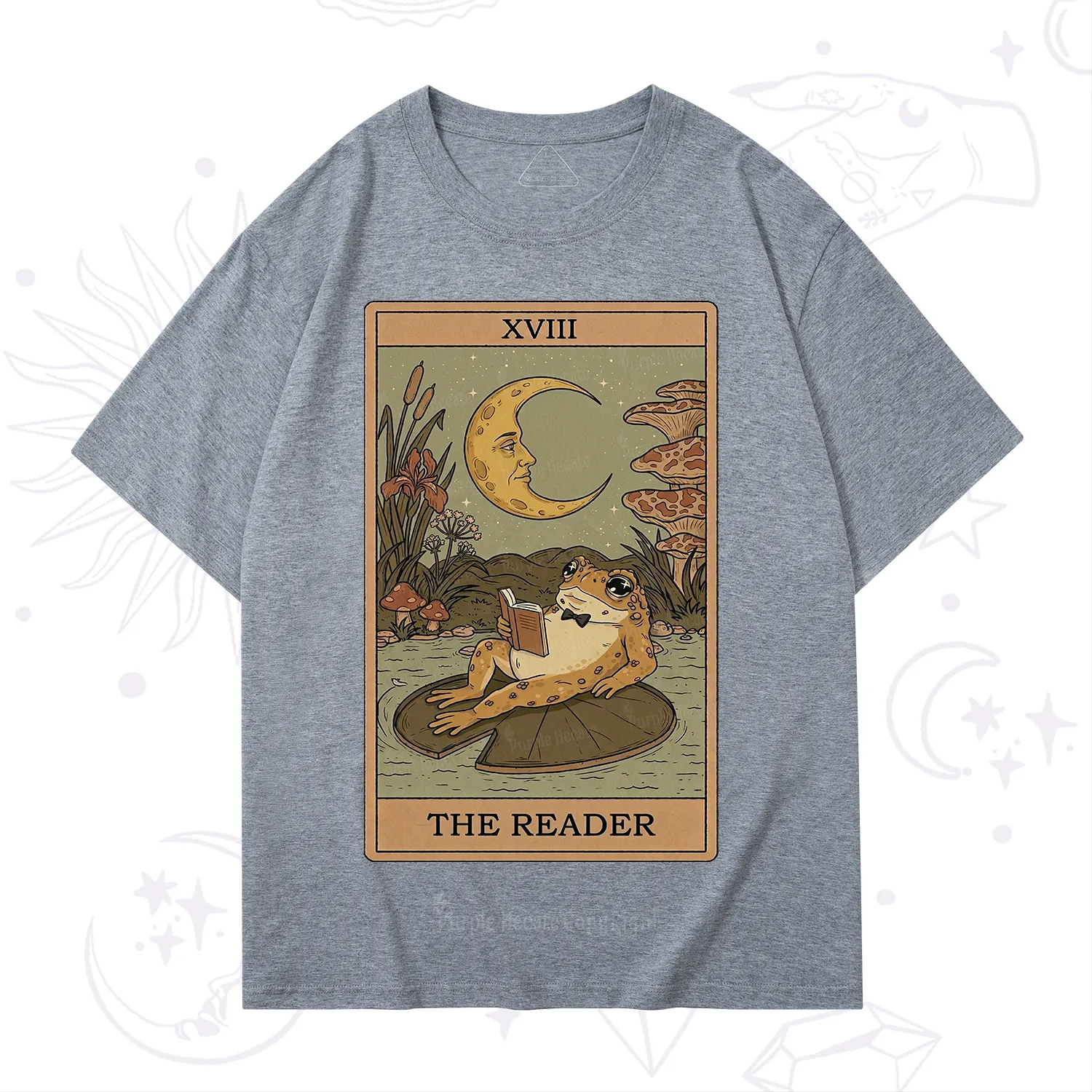 Purplehecate The Reader Frog Tarot T-Shirt