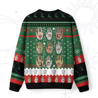 Purplehecate Helping Hands Ugly Christmas Sweatshirts