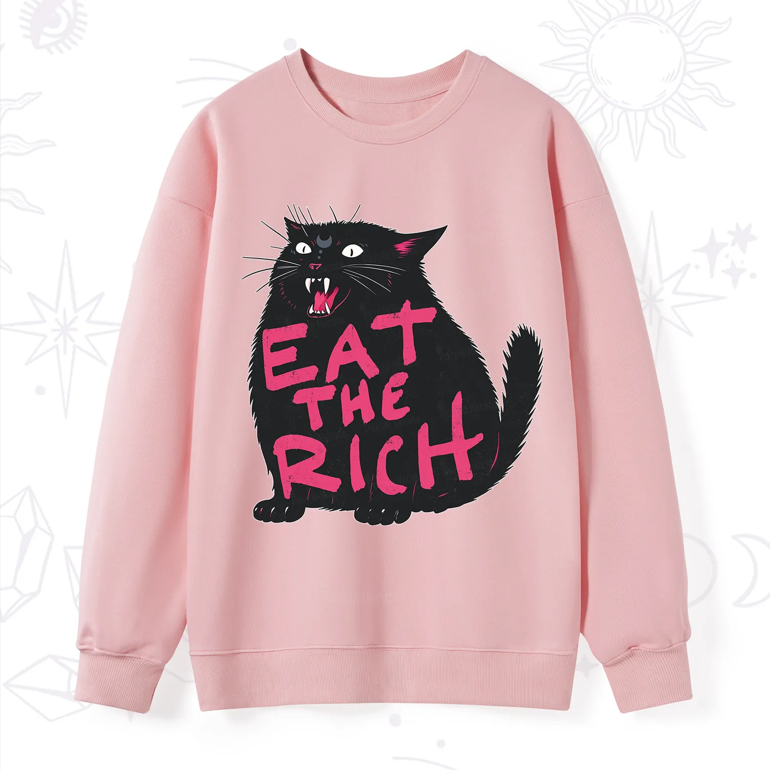 Purplehecate Eat The Rich Cat Sweatshirt