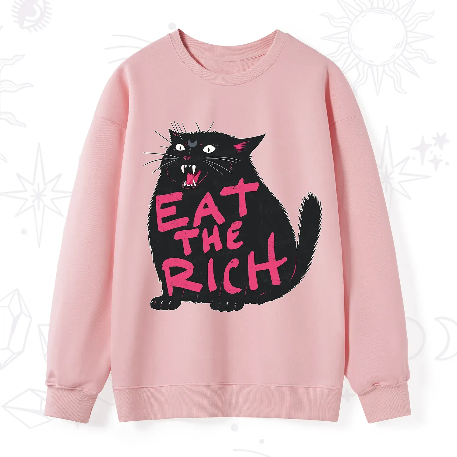 Purplehecate Eat The Rich Cat Sweatshirt